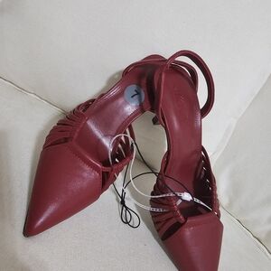 DKNY Strappy Red Heels